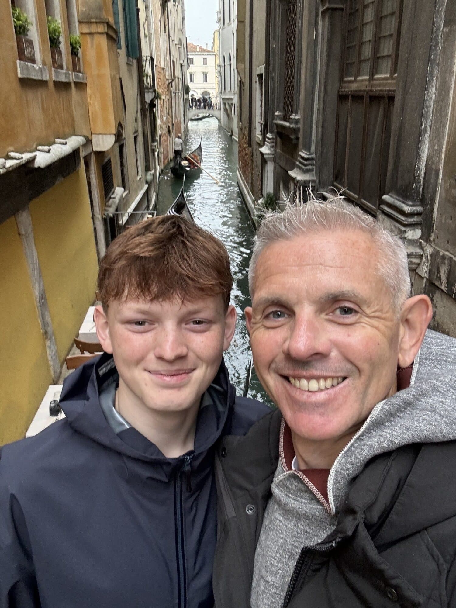 Walking the canals of Venice with my son